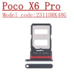 Dual Single Chip SIM Card Tray Xiaomi Poco X6 Pro PocoX6Pro Phone SIM1 + SIM2 Card Tray Part (New)