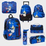 NEW High-quality Original Blue Boy Sonic Childrens Backpack Cartoon Stress-relief Bag Hedgehog Anime Stationery Student Gift (New)