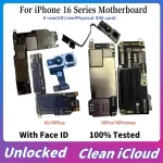 Unlocked iPhone 16 pro Max Motherboard Support Update Logic Board iPhone 16 Plus With/NO Face ID Clean iCloud Mainboard Bangladesh (New)