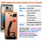 OEM Dynamic AMOLED Samsung Galaxy S20 Display Curved Screen Replacement G980G980F DS LCD Touch Digitizer Assembly Repair (New)