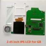 2.45 inch GB DMG LCD Screen Kits for Gameboy IPS Original Size High Brightness Screen for GB DMG IPS Gaming Screen no need cut (New)