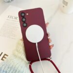 Crossbody Lanyard Magnetic Case Samsung Galaxy S26 S25 Edge S24 S23 S22 Plus Ultra S21 FE Magsafe Silicone Soft Cover (New)