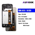 SAMSUNG A13 AAA+ IPS LCD Display Touch Screen Digiziter Assembly Pantalla Samung A135 With Frame LCD Display (New)