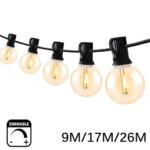 Outdoor String Lights LED G40 Dimmable Party Garland Globe Bulbs String Lamp For Street Patio Garden Backyard Camping Decoration (New)