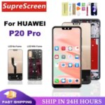 Display Huawei P20 Pro LCD Display Frame Touch Screen Digitizer Assembly Huawei P20 Pro CLT L09 CLT L29 Screen Replace Bangladesh (New)