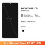 6.6'' For Xiaomi POCO X3 GT 21061110AG LCD Display Touch Screen Digitizer Assembly For POCO X3 GT Screen With Frame (New)