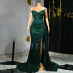 Emerald Green Prom Dress 2026 Black Girls Luxury Mermaid Diamonds Bead Sexy Slit Vestidos De Gala Wedding Evening Party Gowns (New)