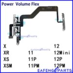 Power On Off Volume Flex IPhone X Xr Xs 11 12 Mini Pro Max Switch Side Button Key Ribbon Silent Mute Flex Cable Bangladesh (New)