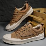 New Arrived Men Board Shoes All Season Anti Slip Wear-resistant Outdoor Off-road Hiking Shoes Luxury Classic Retro Men Sneakers (New)