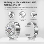 Metal Straps for Samsung Galaxy Watch 8/8 Classic 40mm 44mm 46mm Stainless Steel Wrist Link Bracelet Correa Galaxy Watch 8 Bands (New)