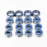 16Pcs Ball Bearings Tamiya RC Car Accessories TT02 TT-02 TT02D TT-02D 1 10 Upgrades Parts Blue Rubber Sealed Bearing (New)