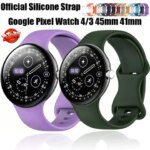 Official Comtable Silicone Strap Google Pixel Watch 4 3 45mm 41mm Wristb Google Pixel Watch 2 1 Men Women Bracelte (New)