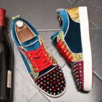 Original Shoes Brand Luxury Mens Shoes Casual Sneakers For Man Designer Riveted Punk Skateboard Fashion Hip-hop Trainers Flats (New)