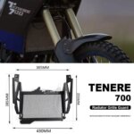 For Yamaha Tenere 700 World Raid T700 New Motorcycle Accessories Black Tenere 700 Radiator Grille Guard Cover Protector (New)
