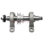 M14x1mm Spindle Shaft Bar Shank Pulley Bearing DIY Wood Lathe Cutter Headstock Fit Chuck K01-50 K02-50 K01-65 K02-65 (New)