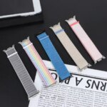 New Nylon Woven B Samsung Galaxy Watch9 8 40mm 44mm Velcro Sport Watch Strap Samsung Galaxy Watch 8Classic 46mm Strap (New)