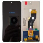 Black 66 Inch Itel P55 Plus P55 + P663L P663LN LCD Display Touch Screen Digitizer Panel Assembly Replacement  With Frame (New)