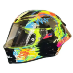 Winter Riding Full Face Motorcycle Helmet Casco Capacete Graffiti Poor Handwriting Helmet Motocross Motobike Big Spoiler Helmet (New)