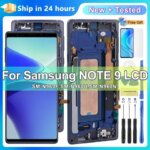 Note 9 LCD Touch Screen Digitizer Repair Parts Samsung Note 9 Display with Frame N960F N960D S Replacement 100% Tested (New)