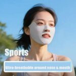 1PC New Breathable Ice Silk Mask Washable Dustproof Sunscreen Mask Anti-UV Riding Face Mask Protect The Corners of The Eyes (New)