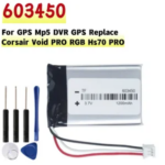BackShell 603450 Li ion Polyme Battery GPSMp5DVR GPS Replace Corsair Void PRO RGB Hs70 PRO Wireles Bluetooth 1200mah +Free tools Bangladesh (New)
