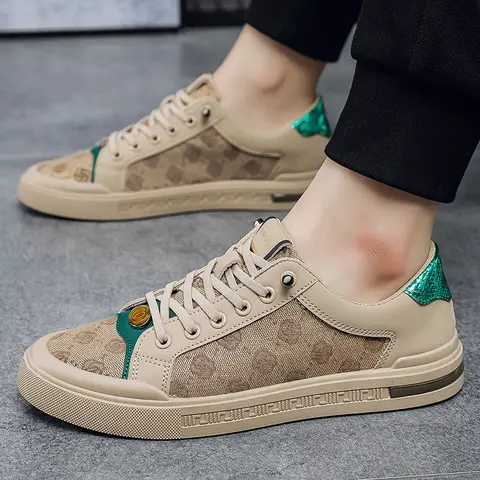 S5346d2145a28431d94a163d56ca034e8F_480x480q75 Autumn Men Sneakers Print Design Shoes Flats Casual Tennis Sports Shoes Comfortable Sneakers Non-slip Trainers Male Footwear 44 (New) - Image 1
