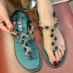 Women Sandals 2024 Hot Fashion Rhinestone Summer Shoes Women Sandals Clip Toe Women Shoes Sandalia Feminina (New)