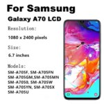 Super AMOLED A70 Screen For Samsung Galaxy A70 A705 A705F A705FD LCD Display Digital Touch Screen with Frame For Samsung A70 LCD (New)