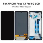 667 AMOLED Poco X4 Pro 5G Screen Replacement Xiaomi Poco X4 Pro 5G 2201116PG LCD Display Touch Screen Digitizer with Frame (New)