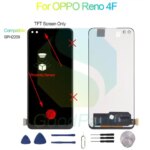 OPPO Reno 4F LCD Display Touch Screen Digitizer Assembly Replacement SPH2209 Reno 4F LCD Screen (New)