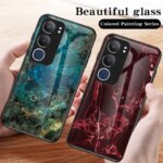 Marbling Tempered Glass Phone Case Vivo Y72 Y52 5G V30 SE V40 Pro V30E Y19 Y19S V50 V60 Lite Y29S Y04 Y04S Y29 Y39 Cover (New)
