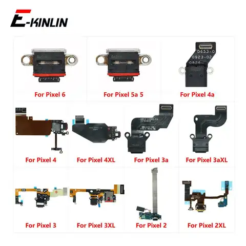 S54465ac97a9c4392ab18facf1eb8ac21Z_480x480q75 USB Charger Connector Port Plug Flex Cable Google Pixel 2 3 3a 4 XL 4a 5 5a 6 7 Pro 6a Power Charging Dock Port Repair Parts (New) - Image 1