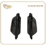 Side Air Louver for BMW M Series M2 F87 2014 2015 2016 2017-ON ABS Covered with Real Carbon Fiber Fender Vent Trim with Logo (New)