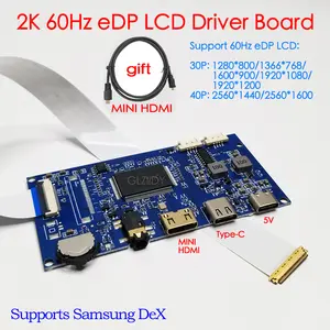 S546a28f4780b47d7927f374be168ffa3f_300x300q75 mini HDMI to EDP 30Pin/40Pin IPS Screen 60Hz LCD Driver Controller Board Monitor laptop TYPE C 1366*768 1920*1080 2560*1440 1600 Bangladesh (New) - Image 1