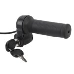 Waterproof Electric Bike Throttle Grip 3-Pin Connector Twist Handlebar Speed Controller Grip with 2 Keys Full Twist Throttle (New)
