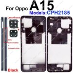 OPPO A15 A15s Middle Housing Frame Bezel with Side Button Camera Frame Lens Replacement (New)