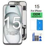A3090 A2846 A3089 A3092 OLED Pantalla Iphone 15 LCD Display Touch Screen Digitizer Assembly Iphone 15 LCD Replacement (New)