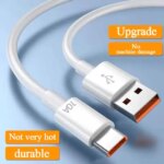 120W 10A Type C Cable Type-C Quick Charging Cable for Samsung Xiaomi Huawei USB C Mobile Phone Data Cord Fast Charge Data Cable (New)