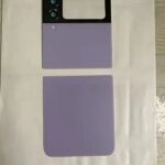 Top Bottom Z Flip 4 Back Battery Cover Housing Bezel Replacement Repair Parts Samsung Galaxy Z Flip 4 SM-F721 Cover (New)