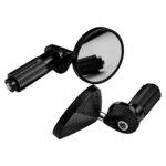 Motorcycle Handlebar Mini Rearview Mirrors 22mm Handle Grip Mirrors Compatible with For TMX and For Click Models (New)