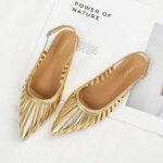 Summer Spring 2026 Womens Pointed Toe Sandals Strappy Med Heels Split Leather Rome Gladiator Dress Shoes (New)