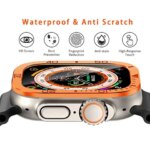 Screen Protector Apple Watch Ultra 49mm Case Accessories Metal Cover Frame+Tempered Glass iWatch Ultra 3 49mm Bezel Ring (New)