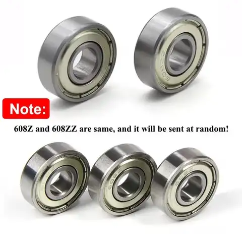 S560c5bac5bc34a648251908bd21703bcI_480x480q75 Ball Bearings 608Z 608ZZ ABEC-7 Deep Groove 8x22x7mm Mini Ball Bearing Carbon Steel for Skateboard Scooter 3D Printer Parts (New) - Image 1