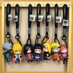 Popular anime Naruto keychain pendant Naruto Uchiha Itachi Sasuke merchandise plush toys backpack decorations gifts (New)