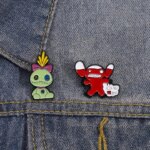 Japanese Cartoon Anime Circumferential Bra Doll Skull Doll Accessories Miniature Design Badge Pins for Backpacks Badges Metal (New)