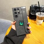 Anime Gengar Faux Leather Laser Wristb Phone Case Samsung Galaxy S25 S24 S23 S22 Ultra Plus A56 A55 A54 Shockproof Cover (New)