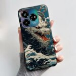 ZTE Blade V60 Design 4G Blade V60 Vita Nubia V60 Design Axon 60 Lite Silicone Black Case Cute Pattern Sea Shockproof Shell (New)
