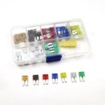 35/70/105pcs Mini M2 Auto Long Foot Fuse Combo Kit 5A 7.5A 10A 15A 20A 25A 30A Micro2 Car Fuse Combination with Puller Tool (New)