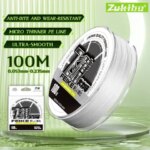 ZUKIBO White Laser Nano Braided Fishing Line Multifilament PE Line Smooth Thin Super Strong Fishing Line Wear Resistant pesca (New)