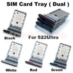2pcs SIM Card Slot Tray Samsung Galaxy S22 S22Plus S22Ultra Dual Sim Card Chip Drawer Holder Adapter Replacement Parts (New)